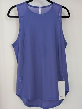 lululemon athletica Purple Mesh-Panel Athletic Sculpt Tank